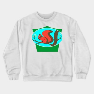 Squirrel in Fall Crewneck Sweatshirt